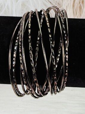Weighted wired, wide band cuff bracelet, costume